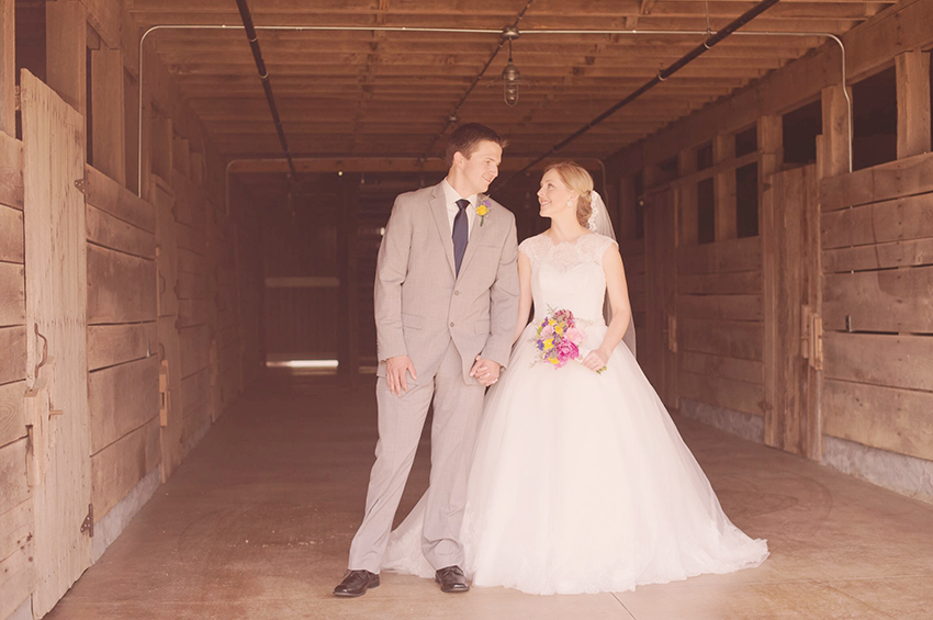 Bridal photo of a Nashville couple in a wedding dress and tuxedo